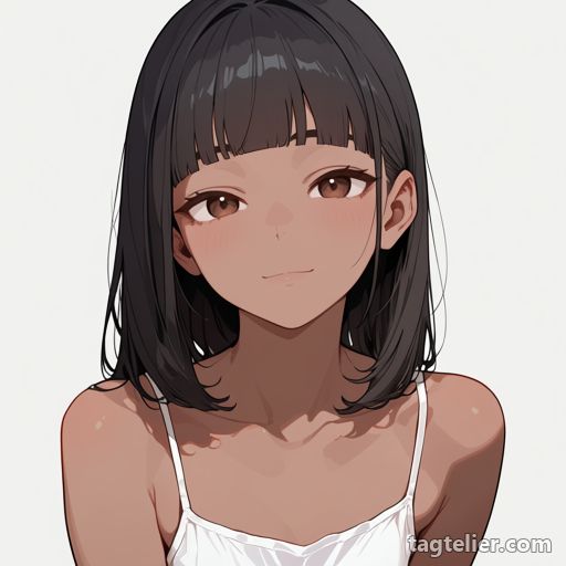 浅黒い肌（dark skin）で生成したAIイラストの見本