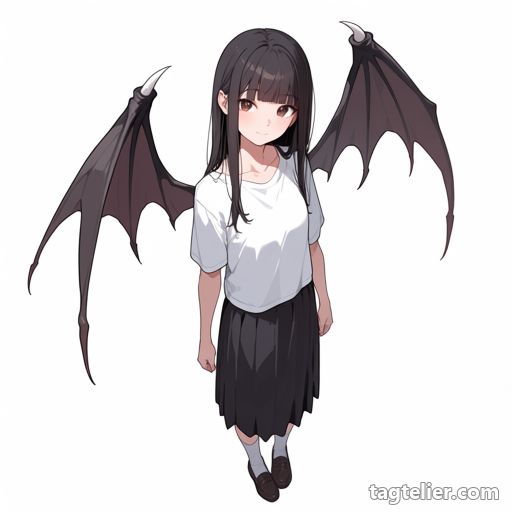 悪魔の翼（demon_wings）で生成したAIイラストの見本