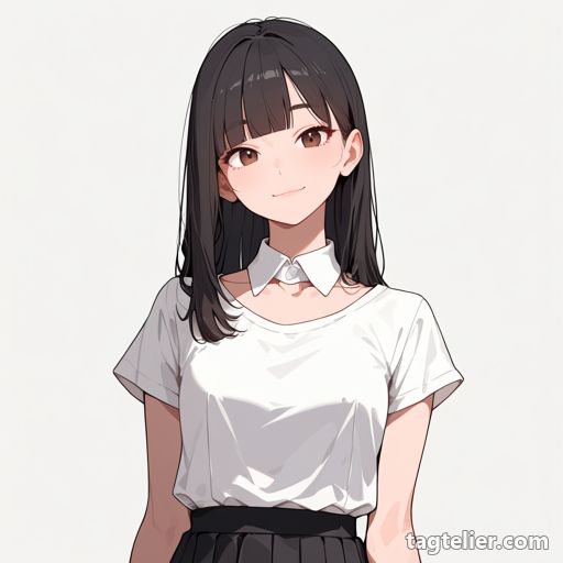 付け襟（detached_collar）で生成したAIイラストの見本