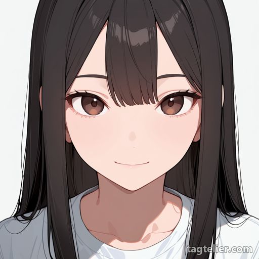 二つに分けた前髪（double-parted_bangs）で生成したAIイラストの見本