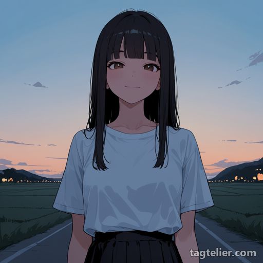 薄暮（dusk）で生成したAIイラストの見本
