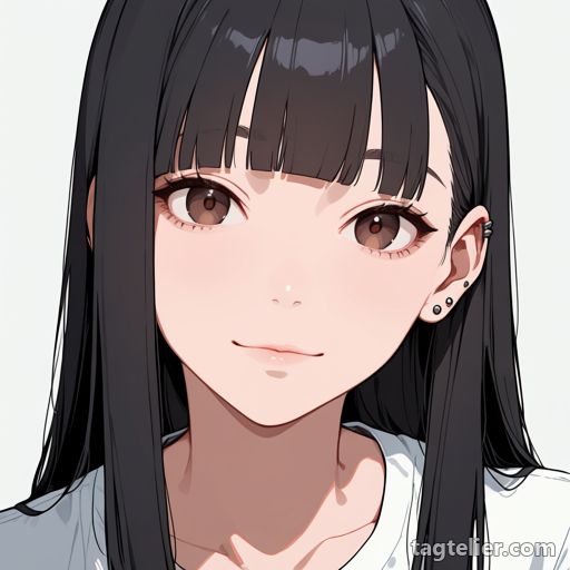 耳ピアス（ear piercing）で生成したAIイラストの見本