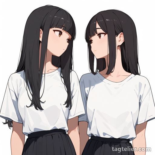 目が合う（eye_contact）で生成したAIイラストの見本