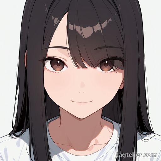 髪越しに見える目（eyes_visible_through_hair）で生成したAIイラストの見本