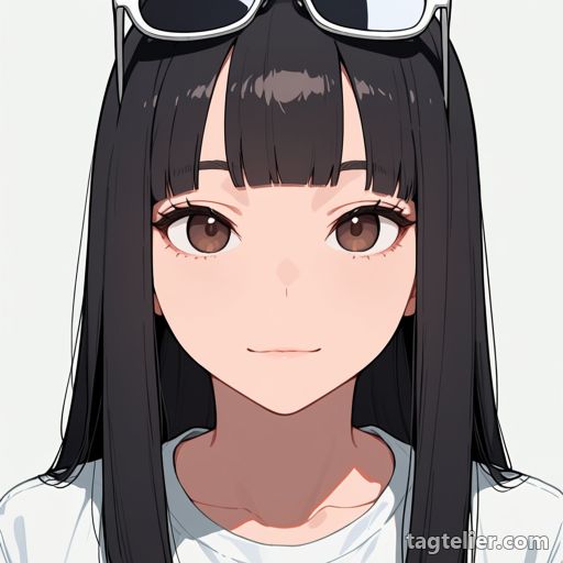 頭に乗せた眼鏡（eyewear_on_head）で生成したAIイラストの見本