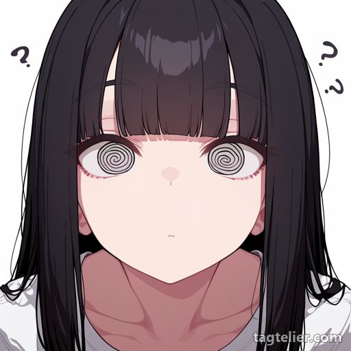 ぐるぐる目（@_@）で生成したAIイラストの見本