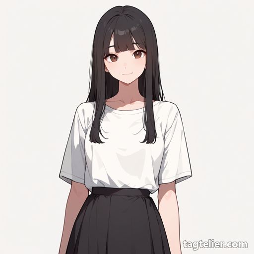こちらを向く（facing viewer）で生成したAIイラストの見本