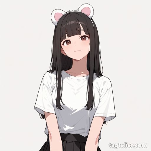付け耳（獣耳）（fake_animal_ears）で生成したAIイラストの見本