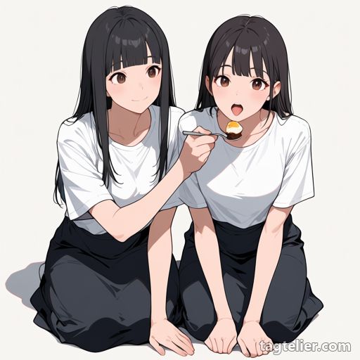 食べさせる（feeding）で生成したAIイラストの見本