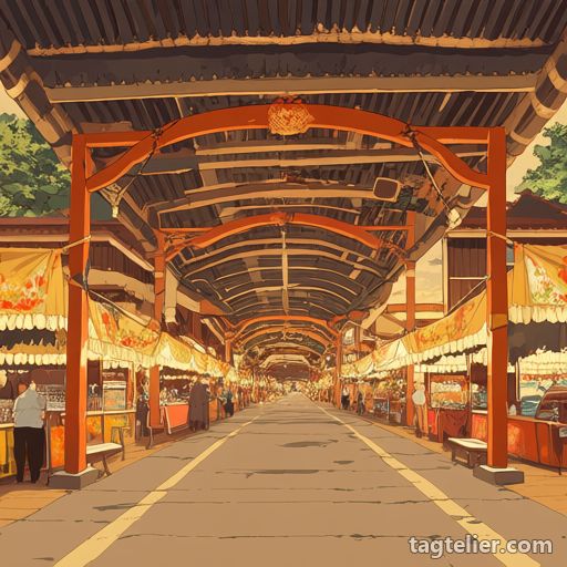 祭り（festival）で生成したAIイラストの見本