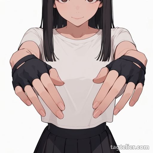 フィンガーレスグローブ（fingerless gloves）で生成したAIイラストの見本