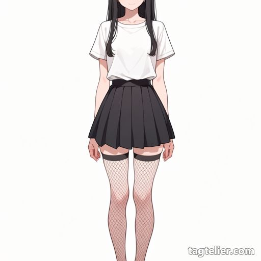 網ニーソックス（fishnet_thighhighs）で生成したAIイラストの見本