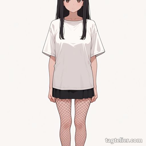 網タイツ（fishnets）で生成したAIイラストの見本