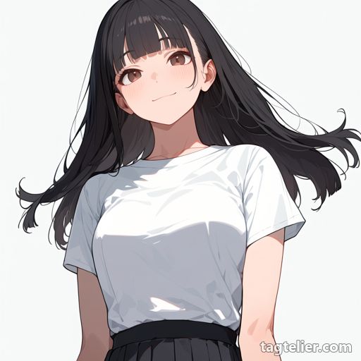 浮く髪（floating_hair）で生成したAIイラストの見本