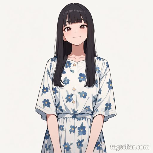 花柄（floral_print）で生成したAIイラストの見本