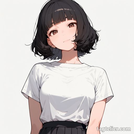 ふんわりした髪（fluffy hair）で生成したAIイラストの見本