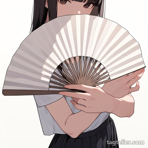 扇子（folding fan）で生成したAIイラストの見本