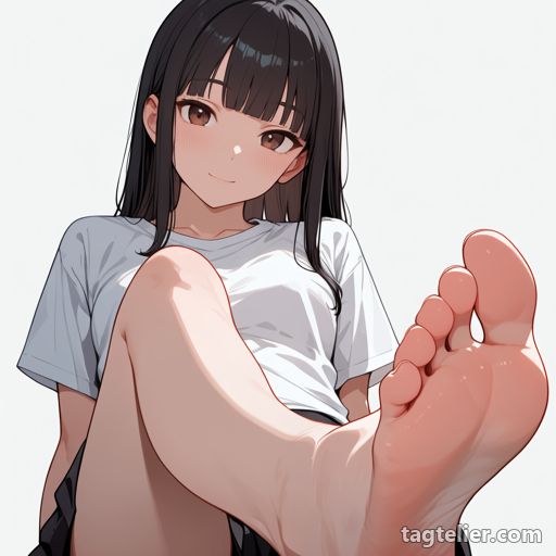 足に寄る（foot_focus）で生成したAIイラストの見本