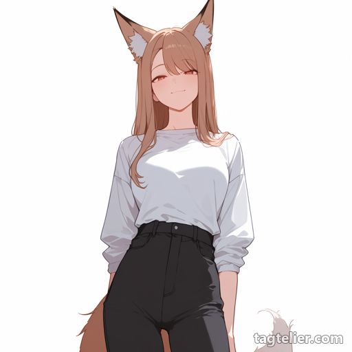 狐耳少女（fox_girl）で生成したAIイラストの見本