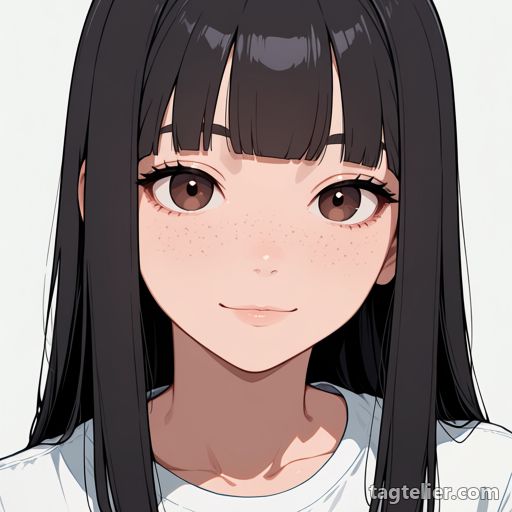 そばかす（freckles）で生成したAIイラストの見本