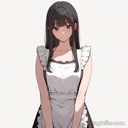 フリル付きエプロン（frilled_apron）で生成したAIイラストの見本