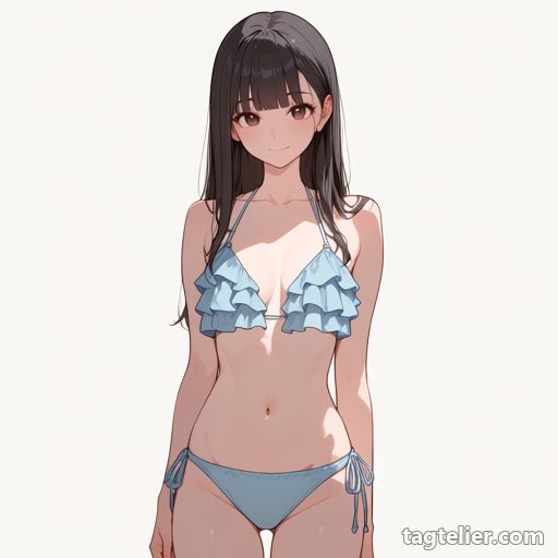 フリル付きビキニ（frilled_bikini）で生成したAIイラストの見本