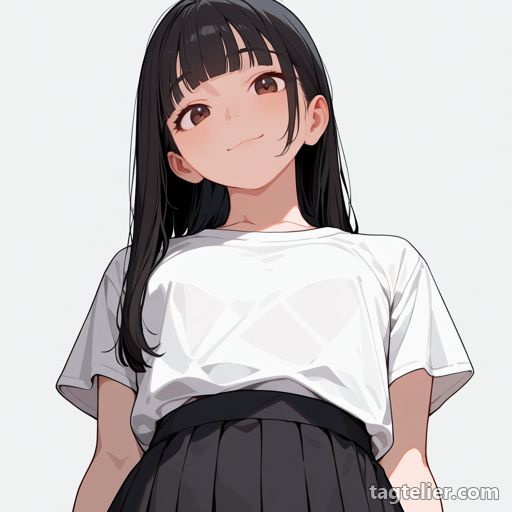 あおり（from below）で生成したAIイラストの見本