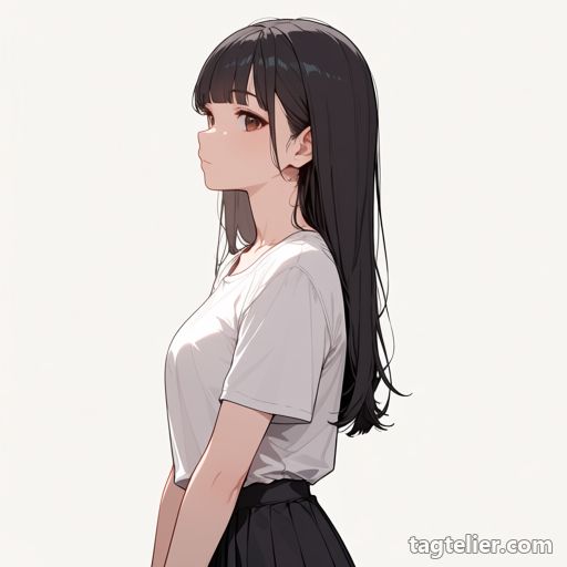 横から（from side）で生成したAIイラストの見本