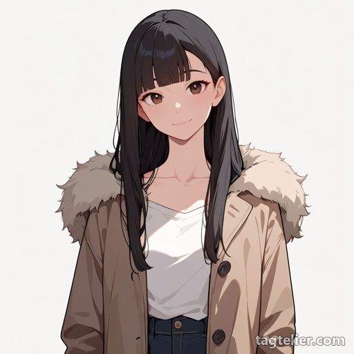 ファーの襟（fur_collar）で生成したAIイラストの見本