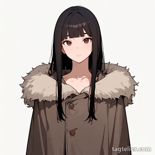 ファー付きマント（fur-trimmed_cape）で生成したAIイラストの見本