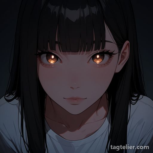 光る目（glowing_eyes）で生成したAIイラストの見本