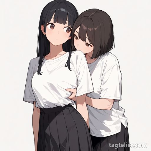 後ろから掴む（grabbing_from_behind）で生成したAIイラストの見本
