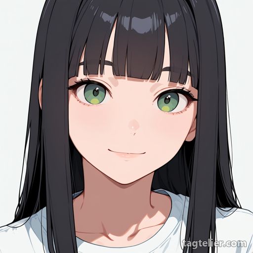 緑の目（green eyes）で生成したAIイラストの見本