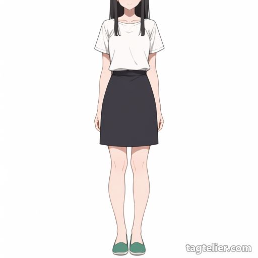 緑の靴（green_footwear）で生成したAIイラストの見本
