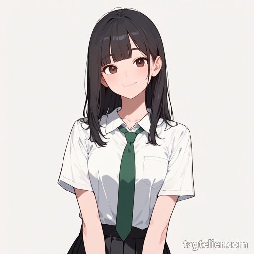 緑ネクタイ（green_necktie）で生成したAIイラストの見本