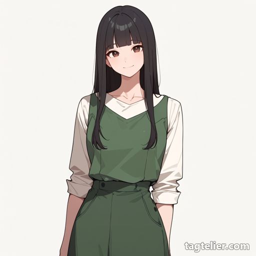緑のベスト（green_vest）で生成したAIイラストの見本