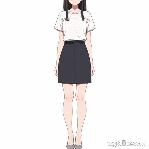 灰色の靴（grey_footwear）で生成したAIイラストの見本