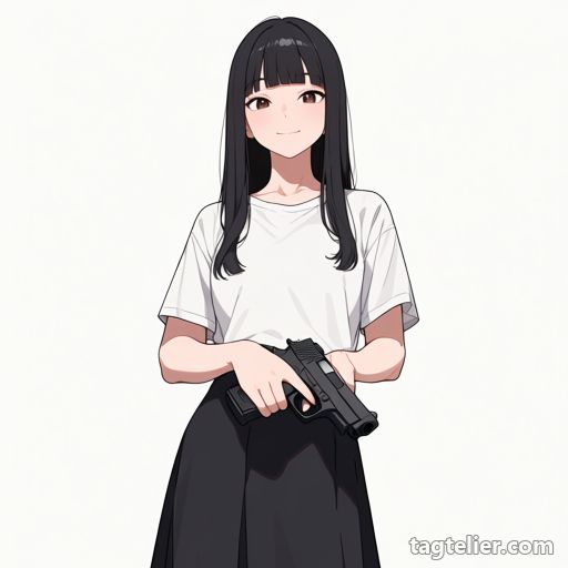 銃（gun）で生成したAIイラストの見本