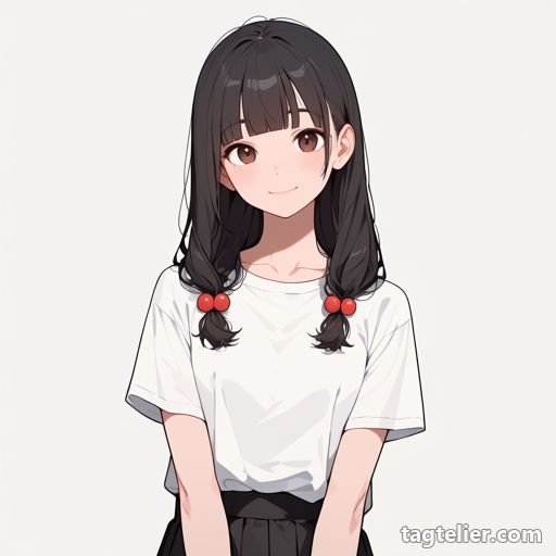 髪玉（hair_bobbles）で生成したAIイラストの見本