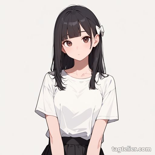 髪のリボン結び（hair_bow）で生成したAIイラストの見本