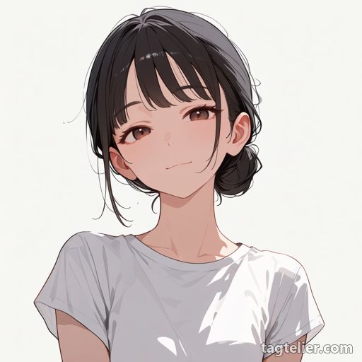 お団子ヘア（hair bun）で生成したAIイラストの見本