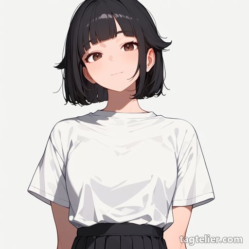 髪フラップ（hair flaps）で生成したAIイラストの見本