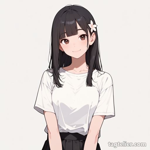 髪の花（hair flower）で生成したAIイラストの見本