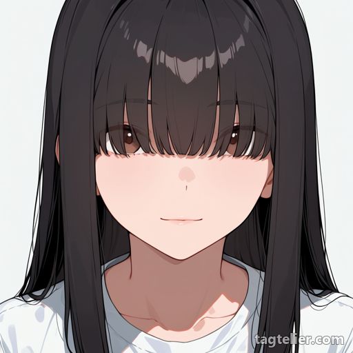 目がかかる前髪（hair_over_eyes）で生成したAIイラストの見本