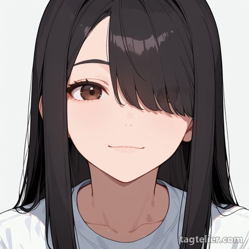 片目かかり前髪（hair_over_one_eye）で生成したAIイラストの見本