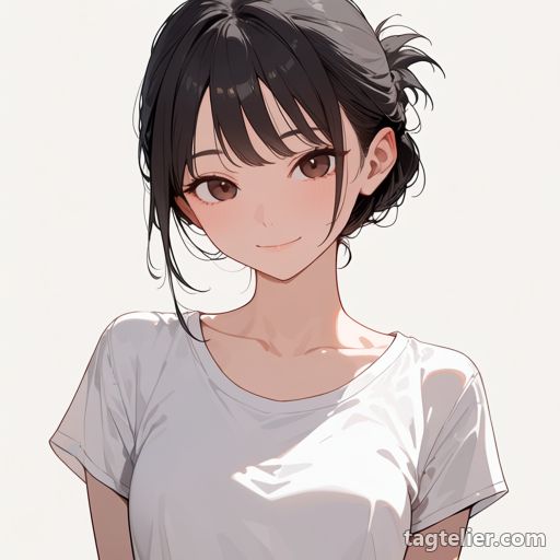 アップヘア（hair_up）で生成したAIイラストの見本