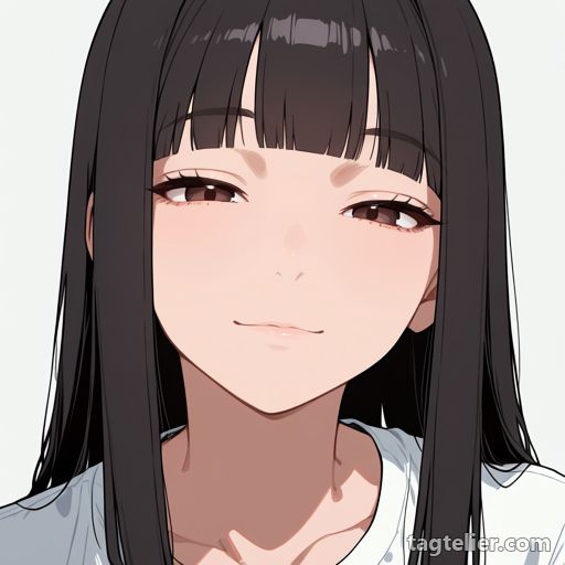 半眼（half-closed eyes）で生成したAIイラストの見本