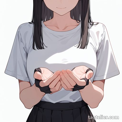 指なし手袋（half_gloves）で生成したAIイラストの見本