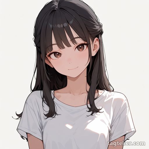 ハーフアップ（half updo）で生成したAIイラストの見本