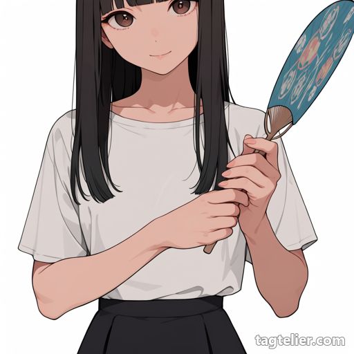 うちわ（hand_fan）で生成したAIイラストの見本